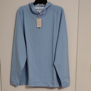 Peter Millar Sky Blue Striped Hoodie